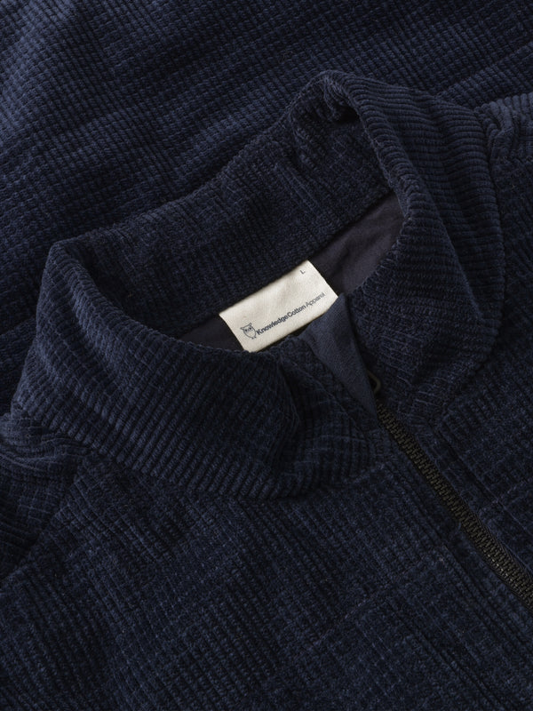 KnowledgeCotton Apparel - MEN Organic Cotton Corduroy Vest GOTS Vests 1412 Night Sky