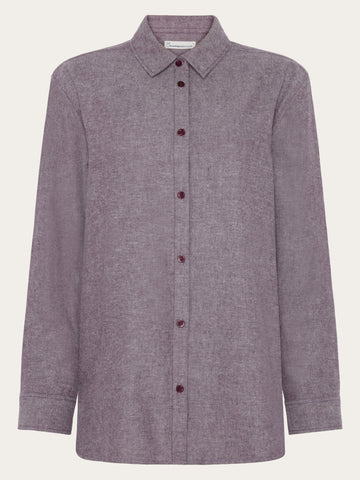 KnowledgeCotton Apparel - WMN Organic Cotton Flannel Shirt GOTS Shirts 1281 Fig