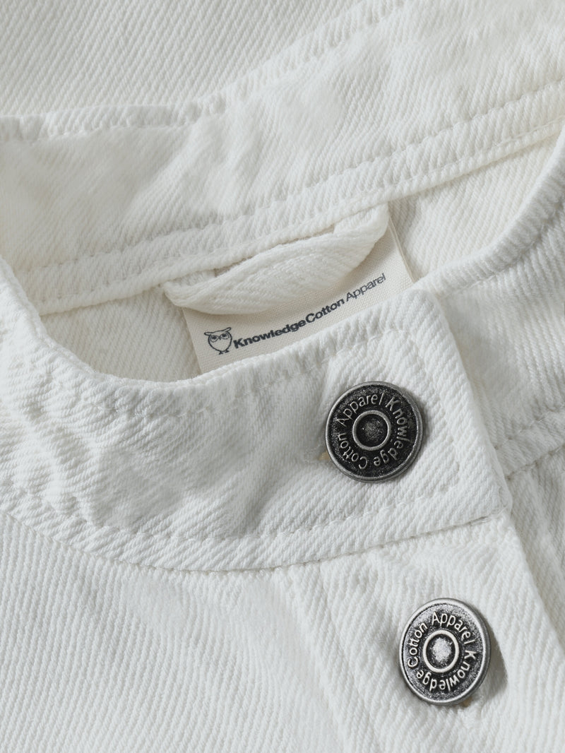 KnowledgeCotton Apparel - WMN Organic Cotton Twill Overshirt GOTS Overshirts 1387 Egret