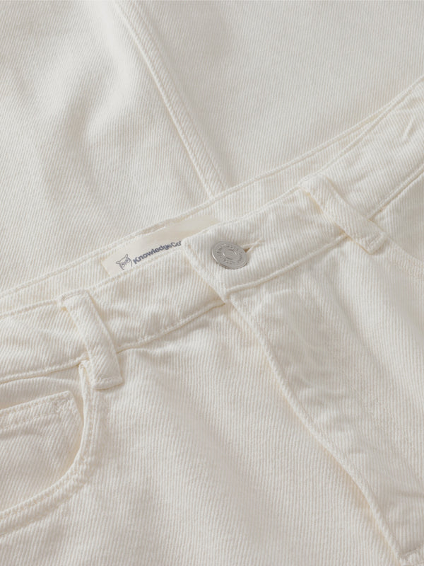 KnowledgeCotton Apparel - WMN Organic Cotton Twill Skirt GOTS Skirts 1387 Egret