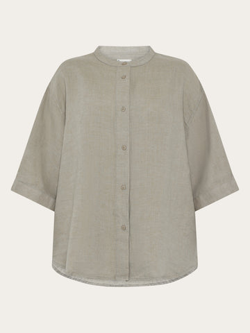 KnowledgeCotton Apparel - WMN Organic Linen Shirt GOTS/Vegan Shirts 1498 Twill - Yarndyed