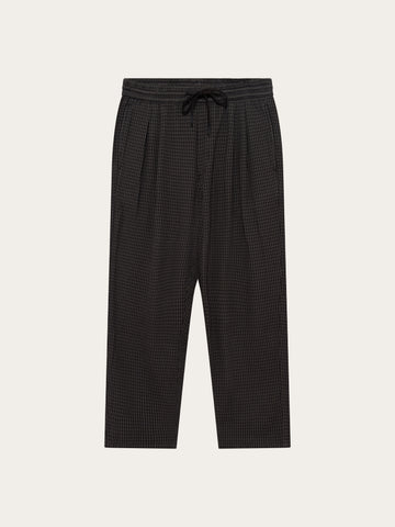 KnowledgeCotton Apparel - MEN Ozone relaxed houndtooth pant Pants 7031 Grey check