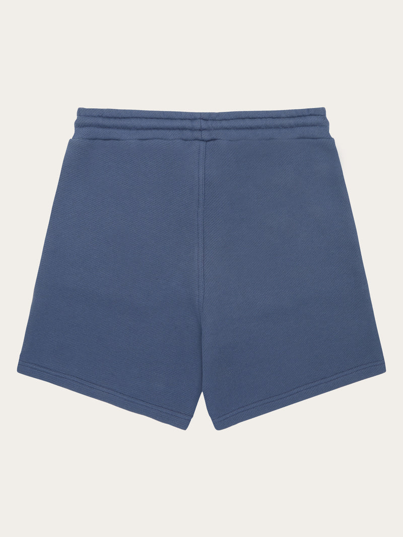 KnowledgeCotton Apparel - WMN POSEY wide fit mid-rise sweat shorts - GOTS/Vegan Shorts 1226 Vintage Indigo