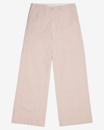 KnowledgeCotton Apparel - WMN POSEY wide slub pants Pants 1228 Light feather gray
