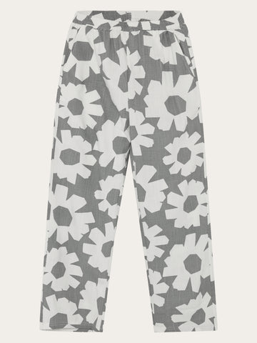 KnowledgeCotton Apparel - WMN Posey wide linen-mix pants Pants 9931 Grey