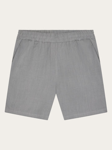 KnowledgeCotton Apparel - WMN Posey wide linen-mix shorts Shorts 1493 Ultimate Grey