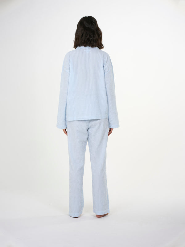 KnowledgeCotton Apparel - WMN Pyjamas set Homewear 1335 - Blue Fog