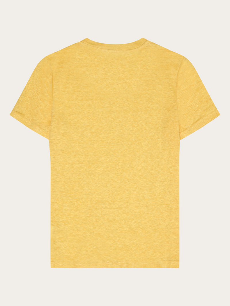 KnowledgeCotton Apparel - WMN Reg linen t-shirt T-shirts 1482 Yarrow