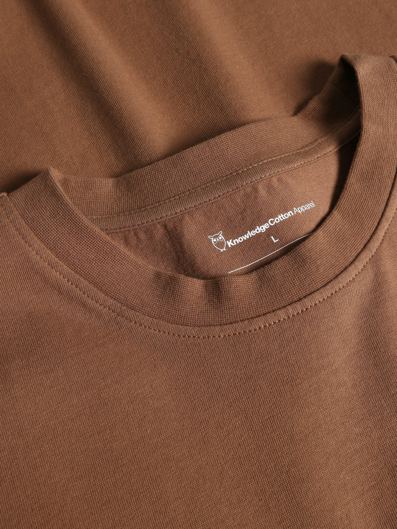 KnowledgeCotton Apparel - UNI Regular drop-shoulder short sleeve heavy single jersey printed t-shirt GOTS/Vegan T-shirts 1019 Tuffet
