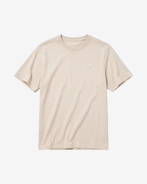 KnowledgeCotton Apparel - MEN Regular fit Badge t-shirt T-shirts 1228 Light feather gray