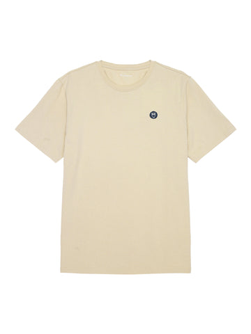 KnowledgeCotton Apparel - MEN Regular fit Badge t-shirt T-shirts 1347 Safari