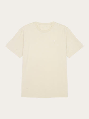 KnowledgeCotton Apparel - MEN Regular fit Badge t-shirt T-shirts 1355 Safari melange