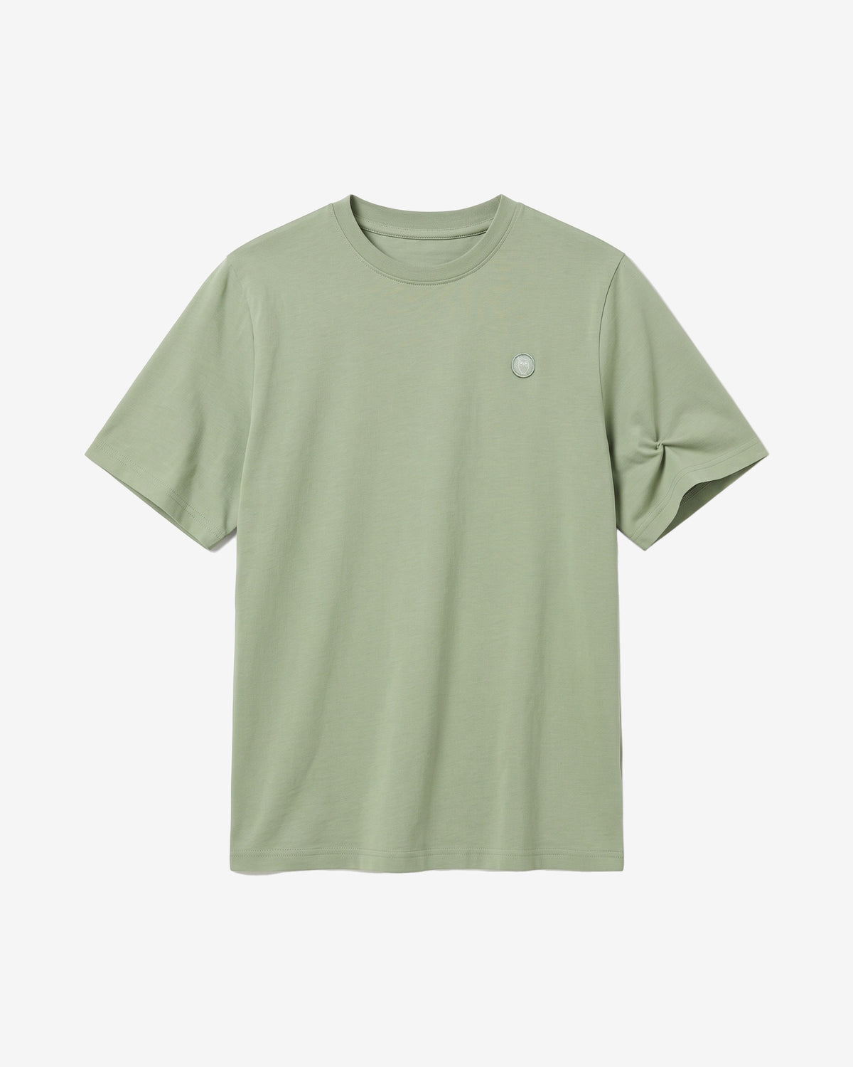 KnowledgeCotton Apparel - MEN Regular fit Badge t-shirt T-shirts 1396 Lily Pad