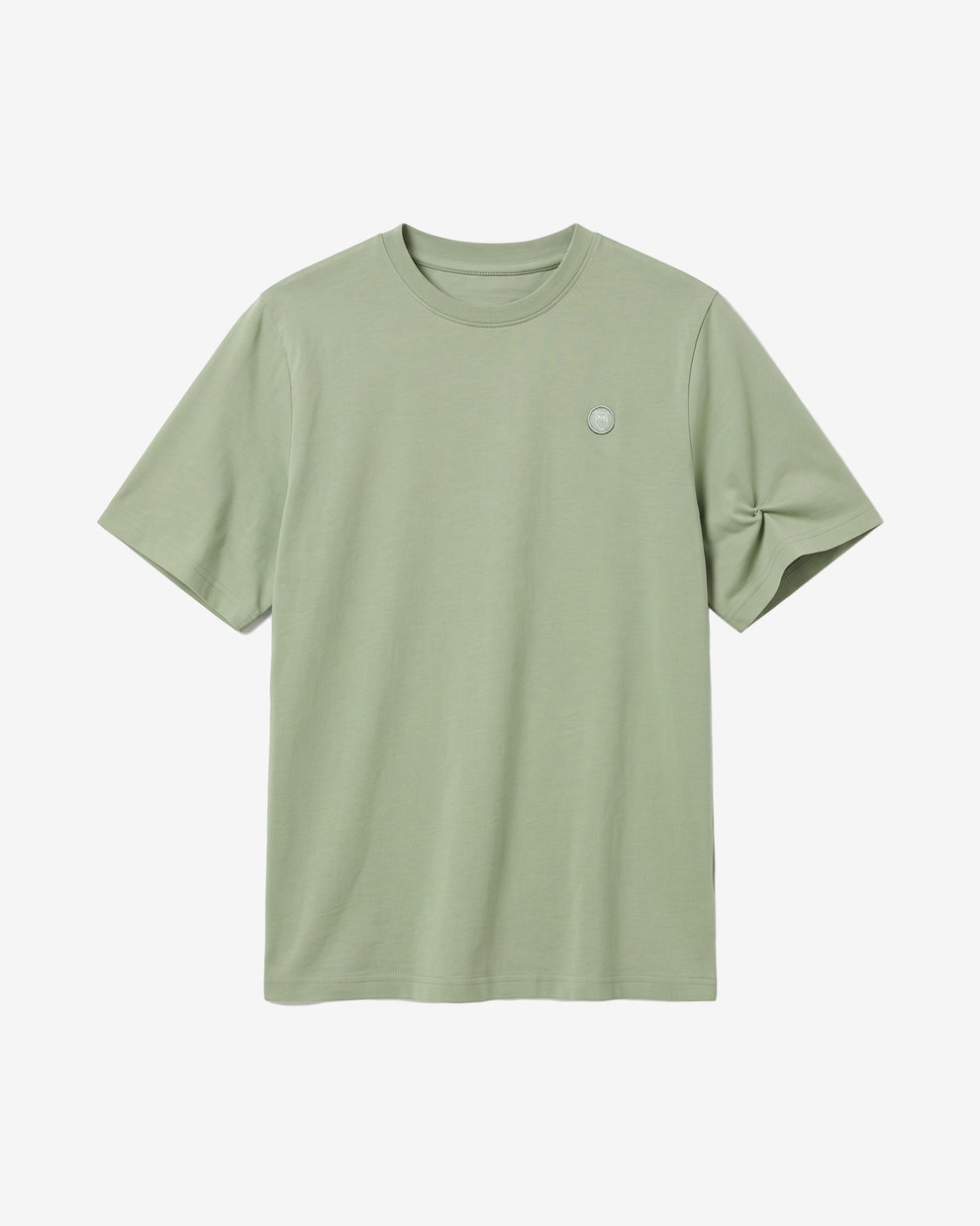 KnowledgeCotton Apparel - MEN Regular fit Badge t-shirt T-shirts 1396 Lily Pad