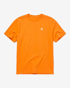 KnowledgeCotton Apparel - MEN Regular fit Badge t-shirt T-shirts 1502 Golden Oak