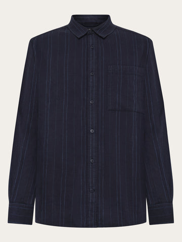 KnowledgeCotton Apparel - MEN Regular fit checkered shirt - GOTS/Vegan Shirts 8036 Navy