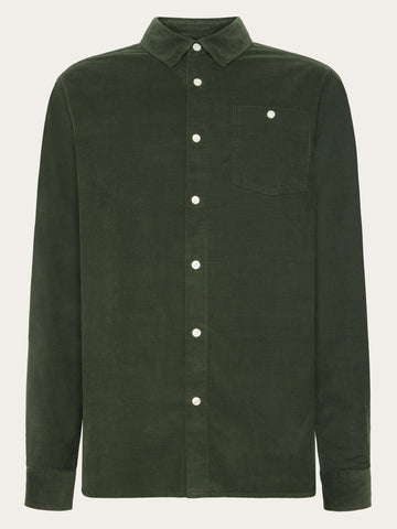 KnowledgeCotton Apparel - MEN Regular fit corduroy shirt Shirts 1090 Forrest Night