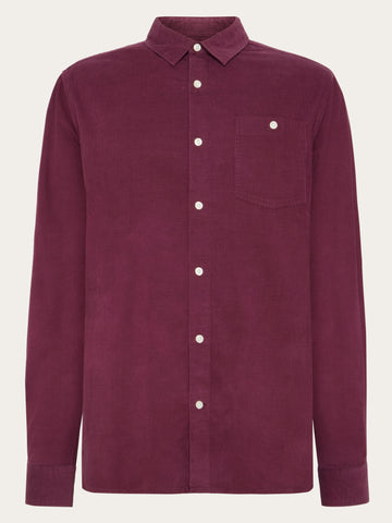KnowledgeCotton Apparel - MEN Regular fit corduroy shirt Shirts 1281 Fig