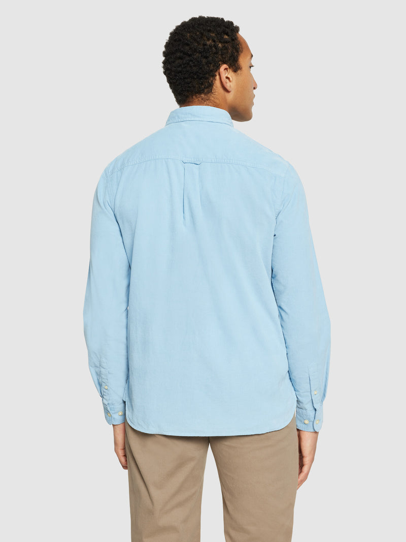 KnowledgeCotton Apparel - MEN Regular fit corduroy shirt Shirts 1463 Glacier Lake