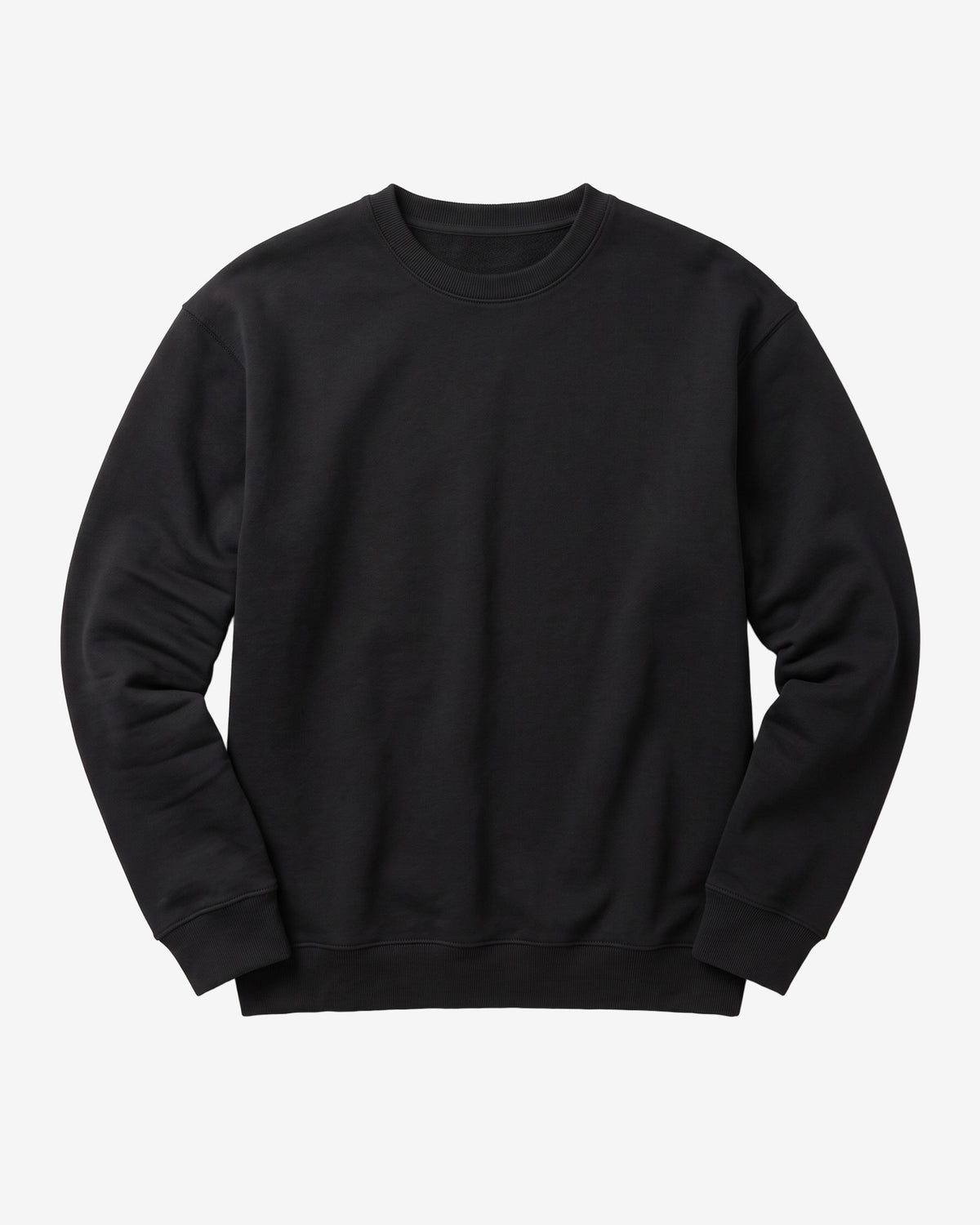 KnowledgeCotton Apparel - MEN Relaxed crew neck Sweats 1300 Black Jet