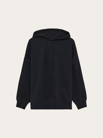 KnowledgeCotton Apparel - WMN Relaxed hoodie Sweats 1300 Black Jet