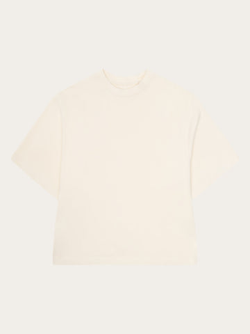 KnowledgeCotton Apparel - WMN Relaxed t-shirt T-shirts 1387 Egret