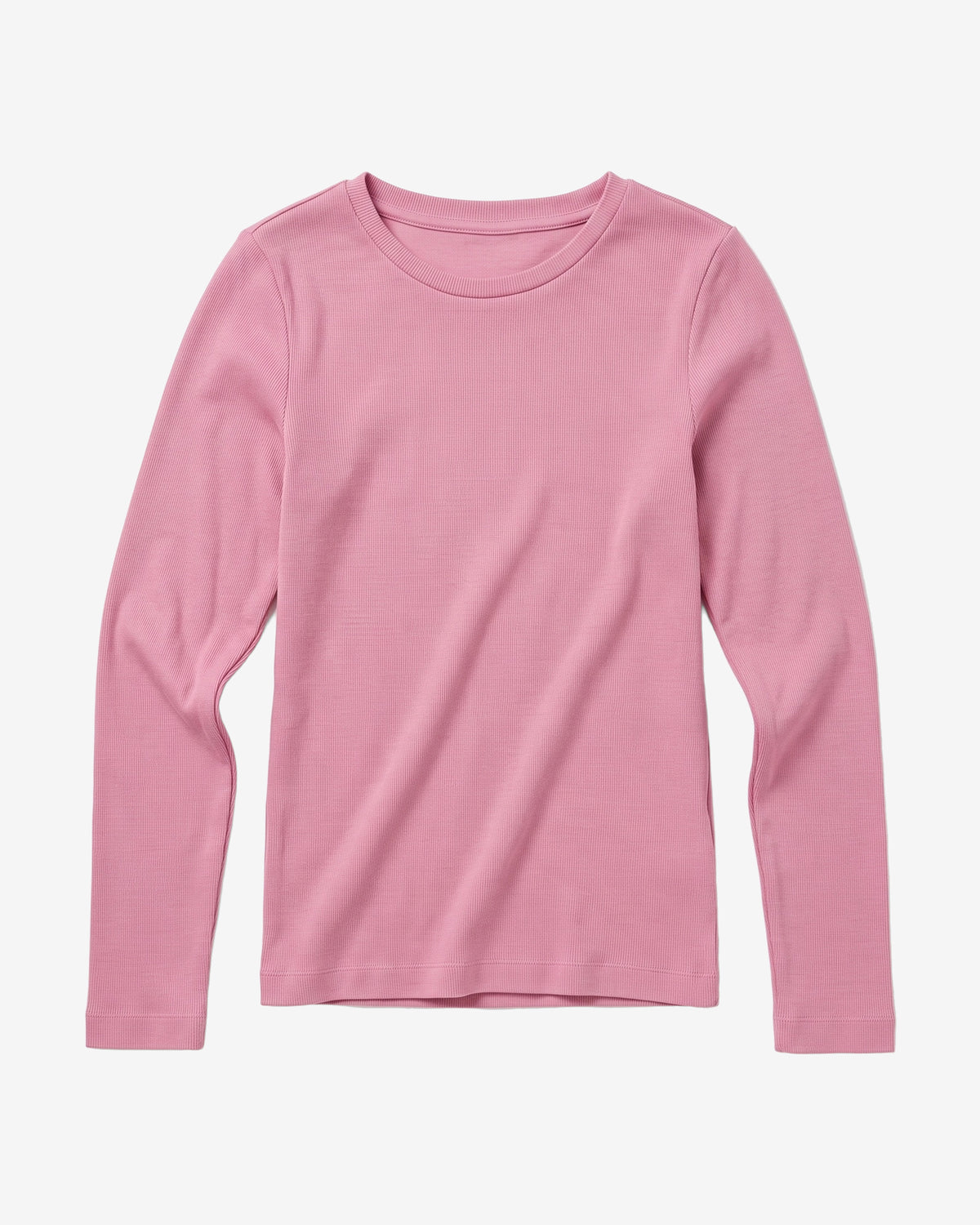 KnowledgeCotton Apparel - WMN Rib Scoop neck long sleeved Long Sleeves 1503 Orchid Haze
