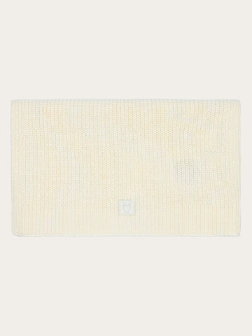 KnowledgeCotton Apparel - UNI Rib knit scarf Scarfs 1387 Egret
