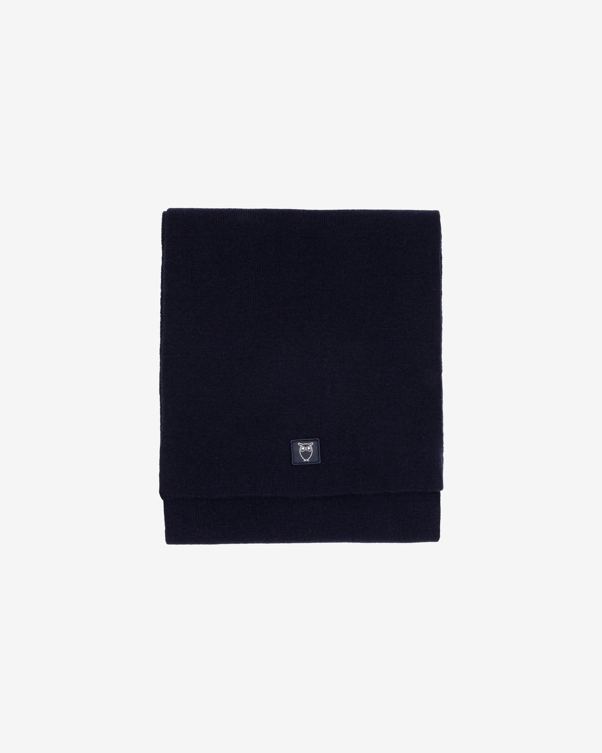 KnowledgeCotton Apparel - UNI Rib knit wool scarf Scarfs 1001 Total Eclipse