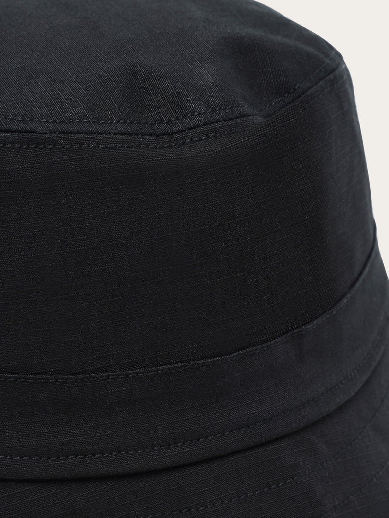 KnowledgeCotton Apparel - UNI Ripstop bucket hat - GOTS/Vegan Hats 1300 Black Jet