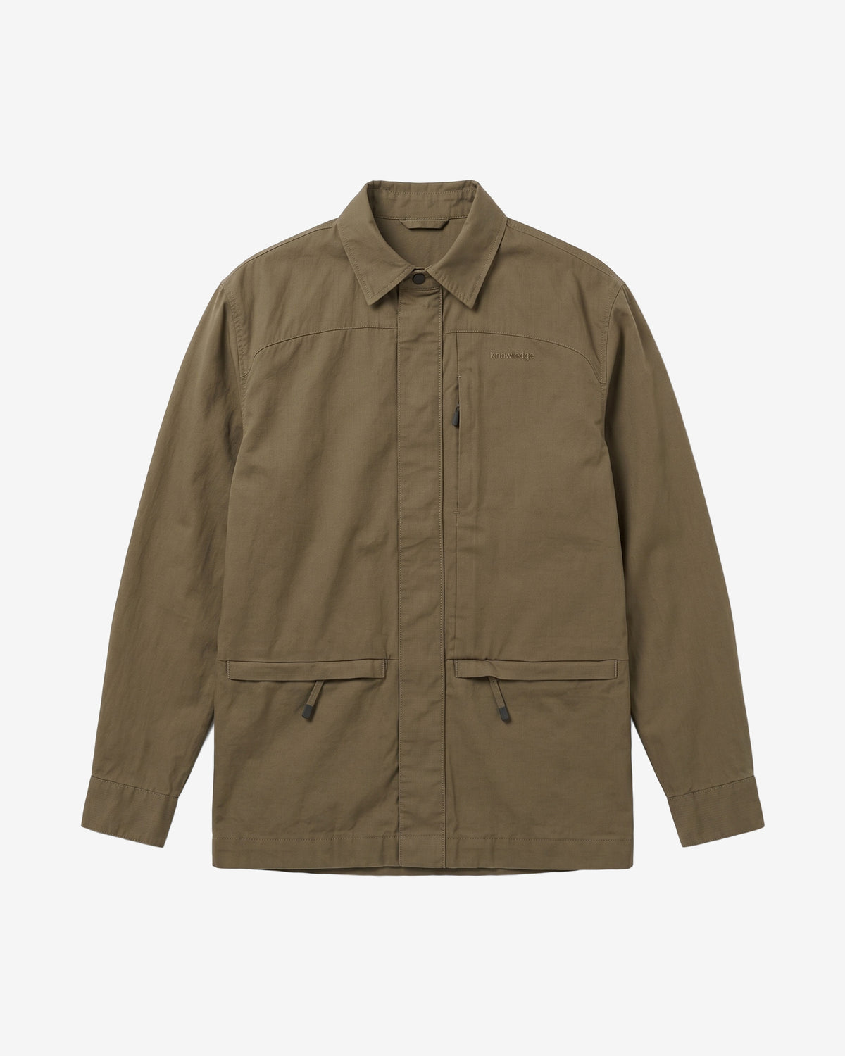 KnowledgeCotton Apparel - WMN Ripstop overshirt Jackets 1068 Burned Olive