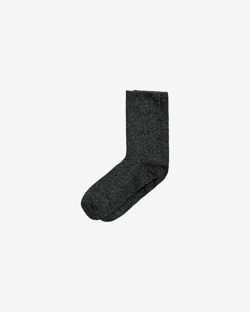 KnowledgeCotton Apparel - WMN Single pack Glitter socks Socks 1300 Black Jet