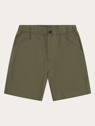 KnowledgeCotton Apparel - WMN Sky relaxed vent Ripstop 90 shorts Shorts 1068 Burned Olive