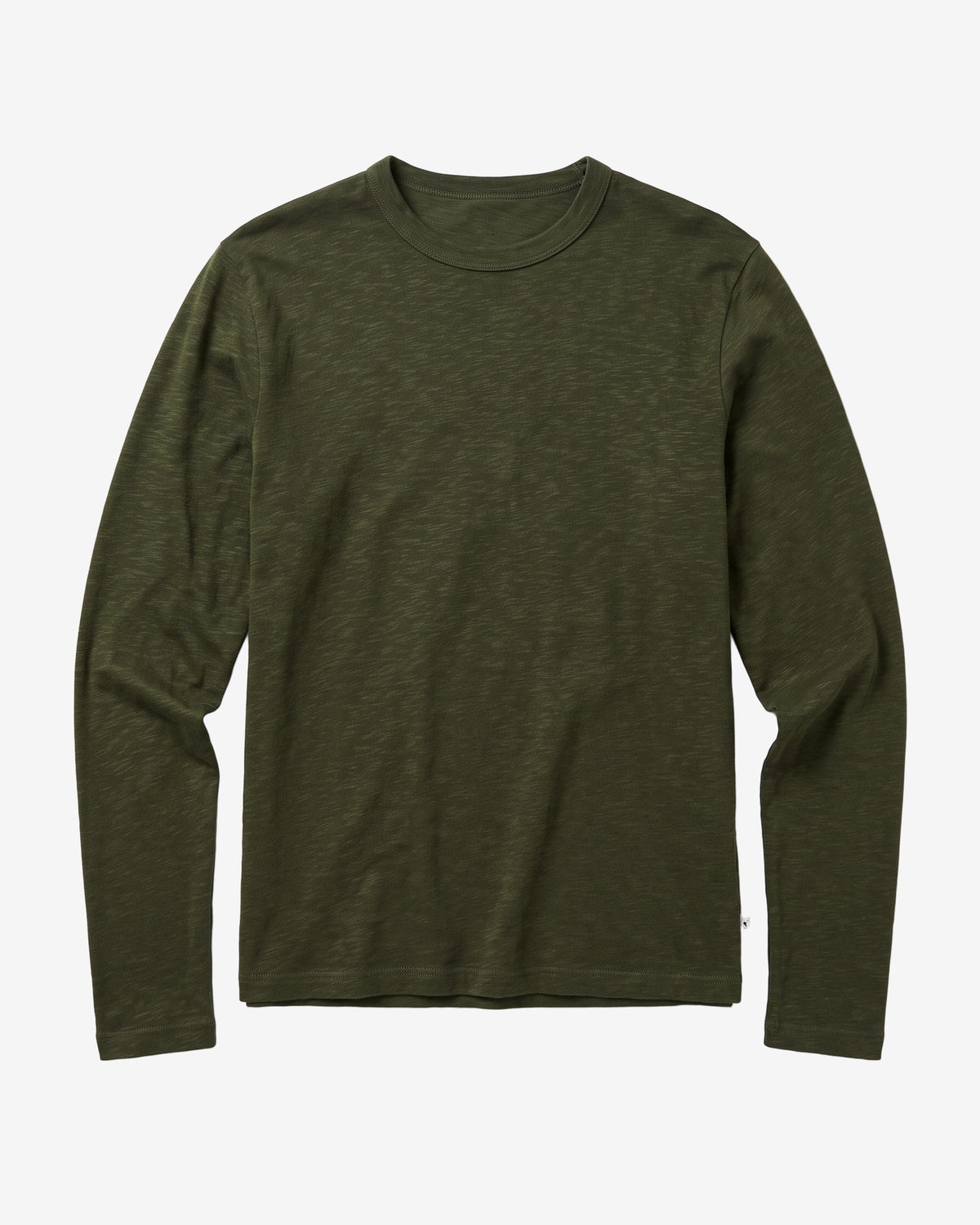 KnowledgeCotton Apparel - MEN Slub long sleeve t-shirt Long Sleeves 1090 Forest Night