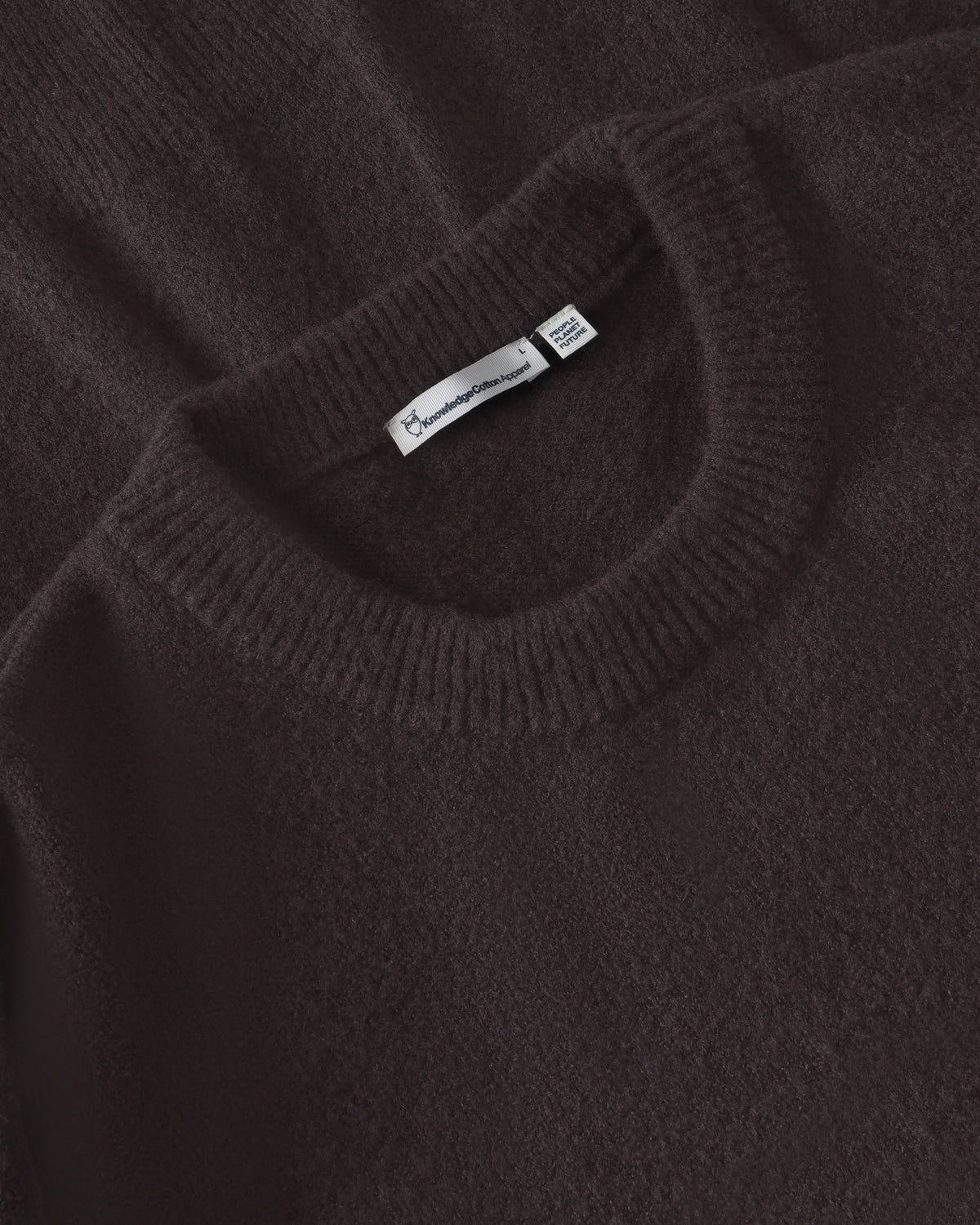 KnowledgeCotton Apparel - MEN Soufflé yarn sweater Knits 1487 Chocolate Torte