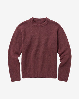 KnowledgeCotton Apparel - WMN Soufflé yarn sweater Knits 1500 Burgundy