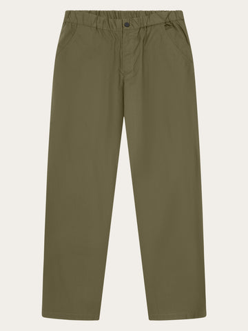 KnowledgeCotton Apparel - MEN Storm relaxed vent ripstop 90 pants Pants 1068 Burned Olive