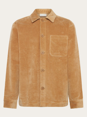 KnowledgeCotton Apparel - MEN Stretched 8-wales corduroy overshirt Overshirts 1484 Apple Cinnamon
