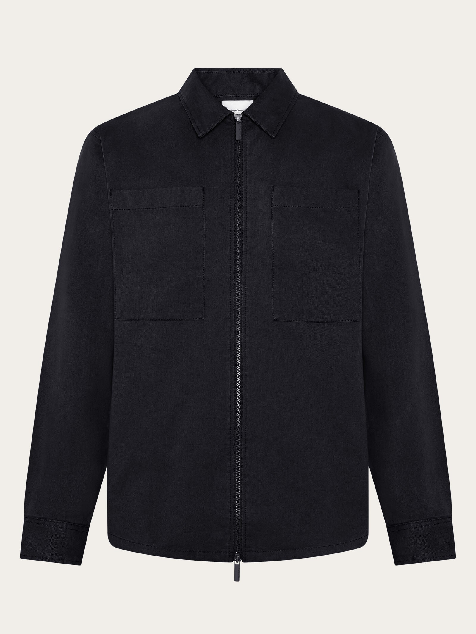 Twill zip overshirt - Black Jet Twill zip overshirt - Black Jet