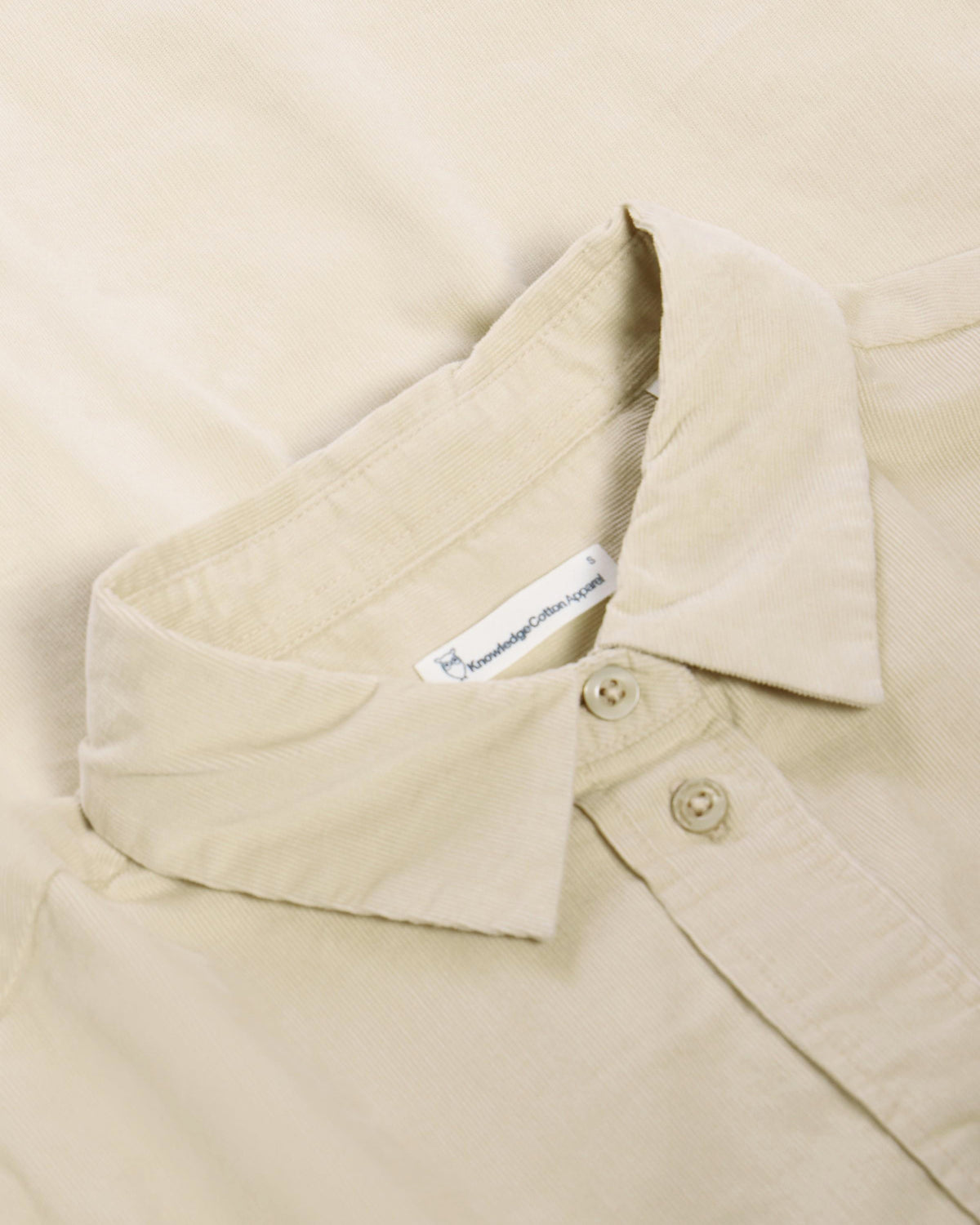 KnowledgeCotton Apparel - WMN Vega relaxed corduroy shirt Shirts 1228 Light feather gray