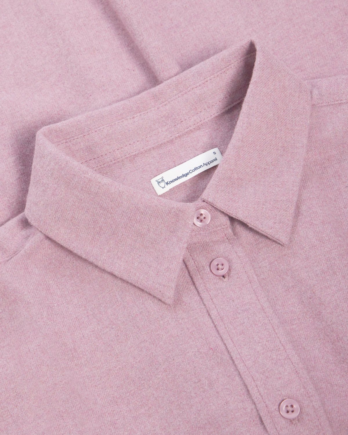 KnowledgeCotton Apparel - WMN Vega relaxed flannel shirt Shirts 1503 Orchid Haze