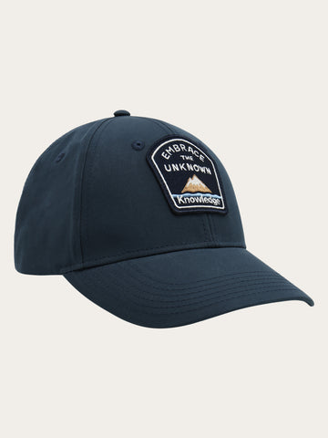 KnowledgeCotton Apparel - UNI Vent 200 Canvas Badge Cap GOTS Caps 1001 Total Eclipse
