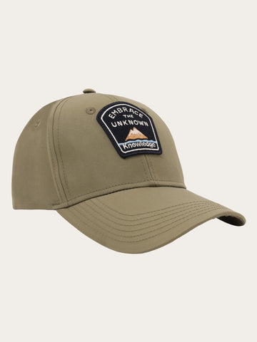 KnowledgeCotton Apparel - UNI Vent 200 Canvas Badge Cap GOTS Caps 1068 Burned Olive