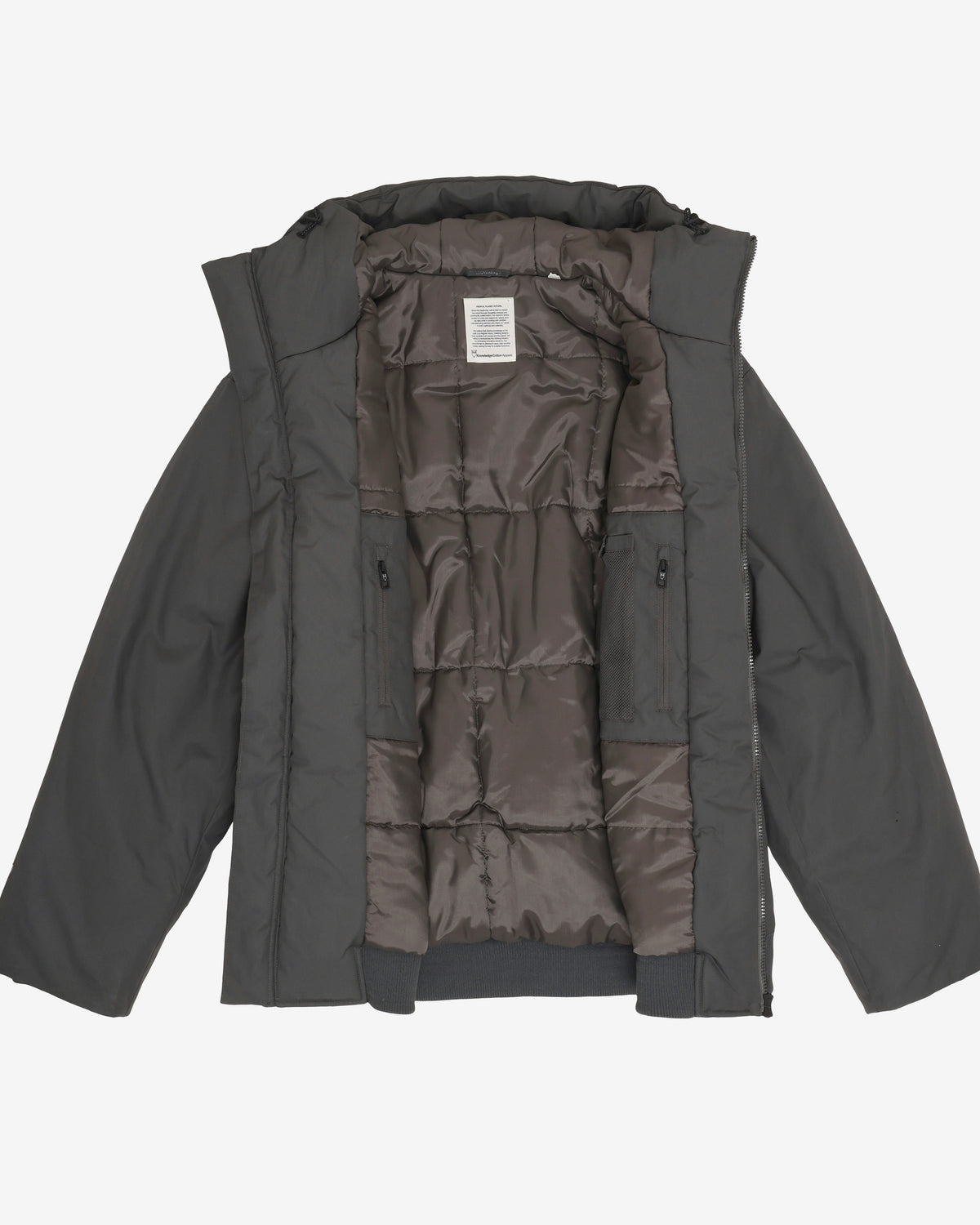 KnowledgeCotton Apparel - MEN Vent 200 insulated bomber jacket Jackets 1504 Volcanic Ash