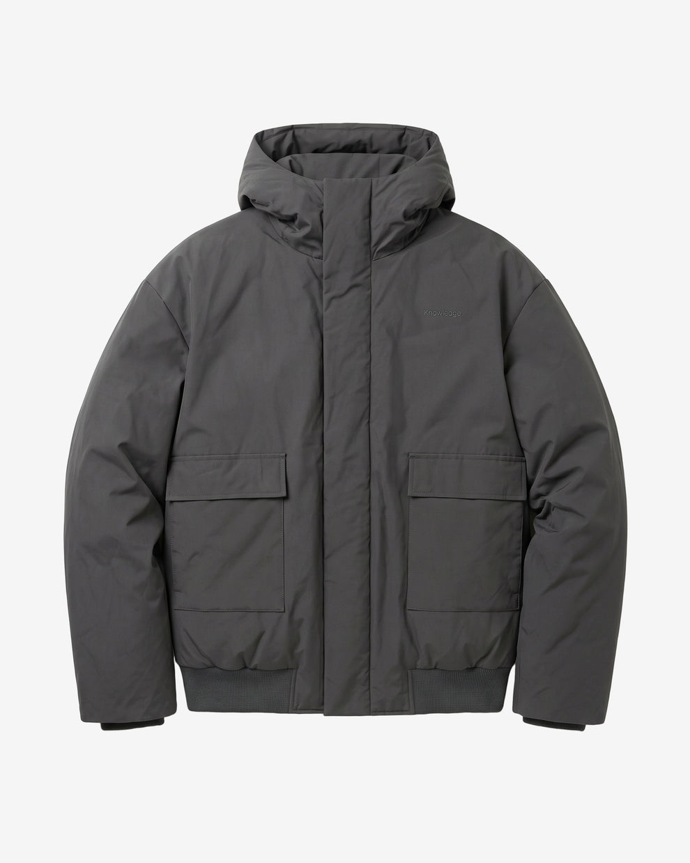KnowledgeCotton Apparel - MEN Vent 200 insulated bomber jacket Jackets 1504 Volcanic Ash