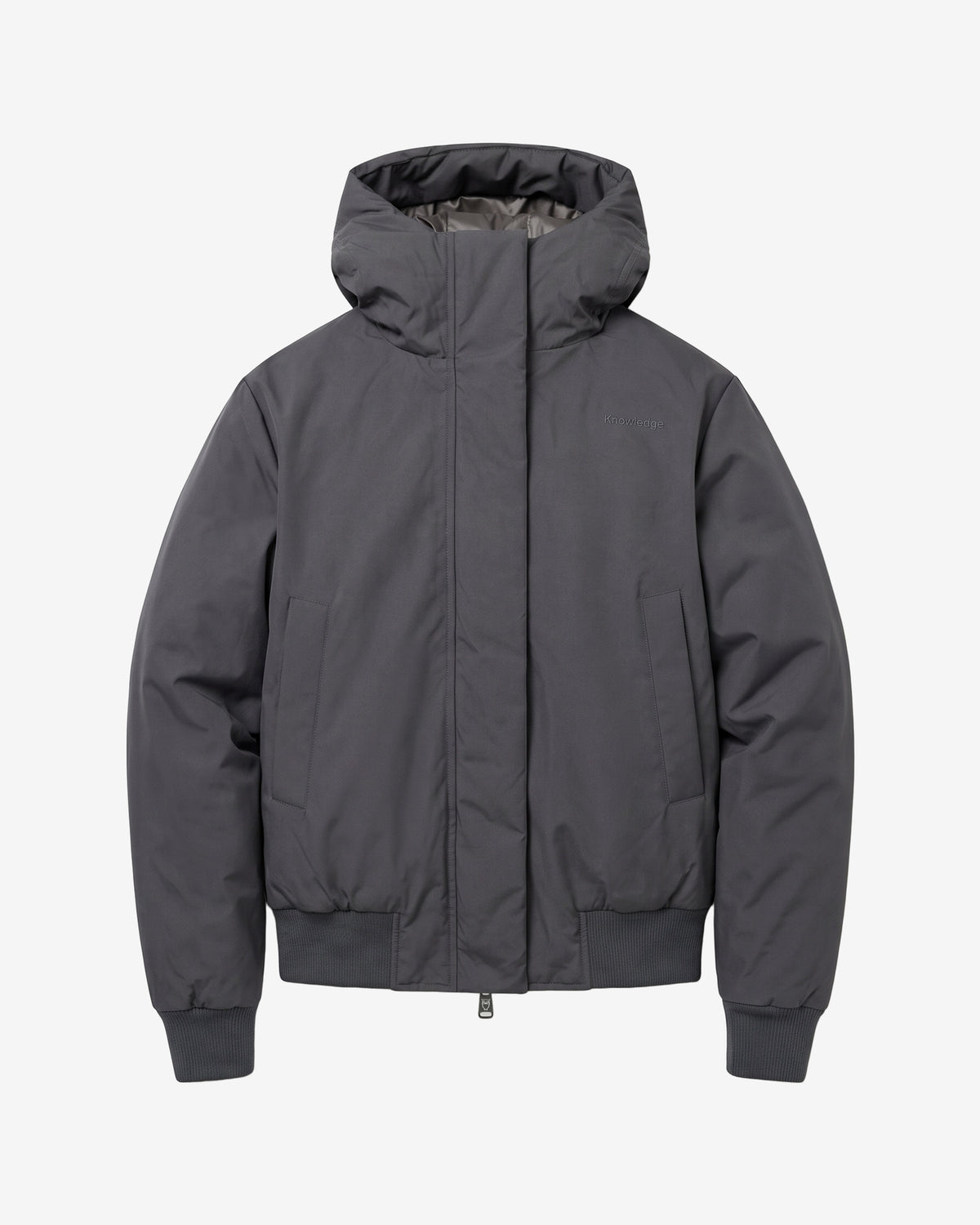 KnowledgeCotton Apparel - WMN Vent 200 insulated bomber jacket Jackets 1504 Volcanic Ash