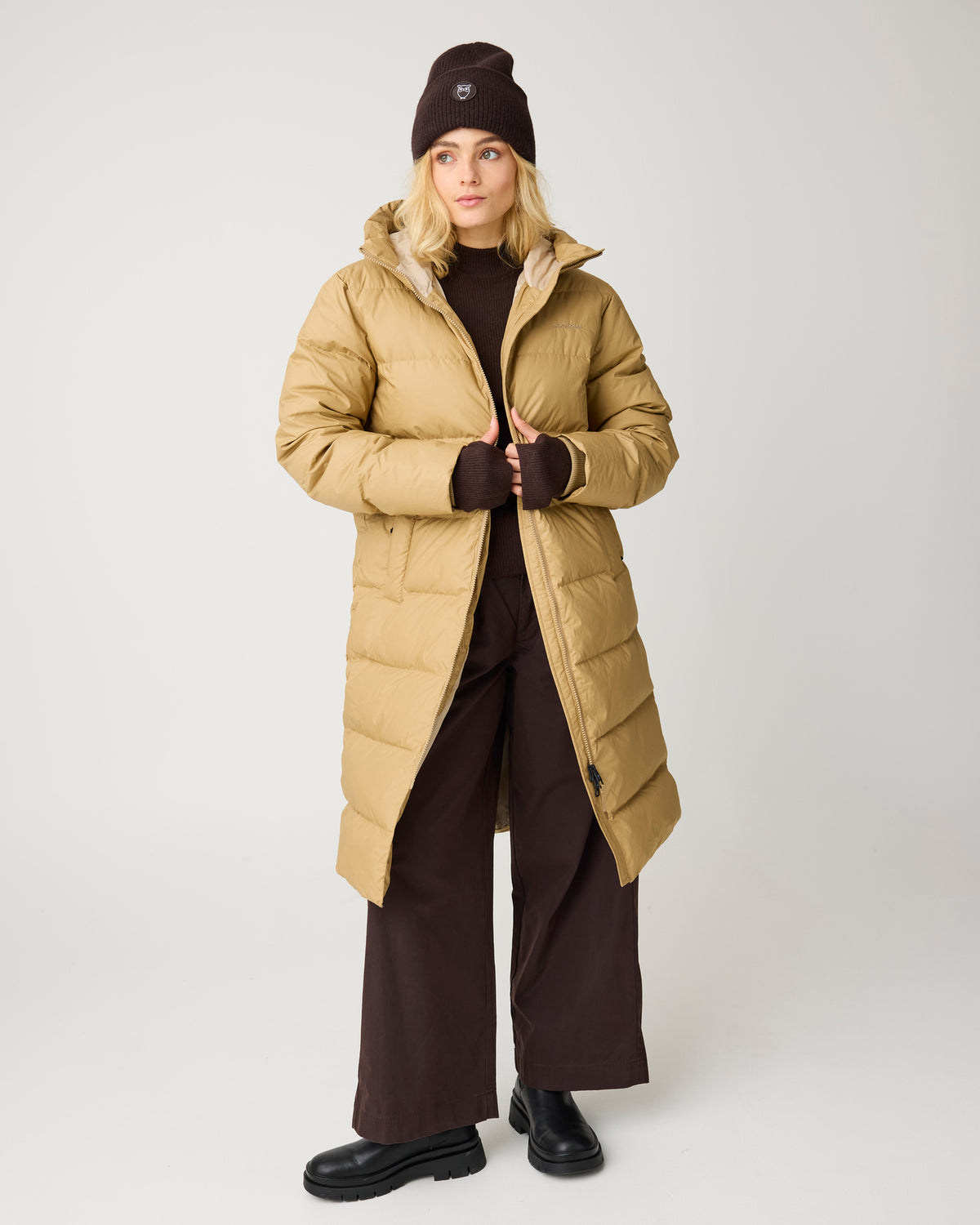 KnowledgeCotton Apparel - WMN Vent 90 puffer coat Jackets 1336 Kelp melange