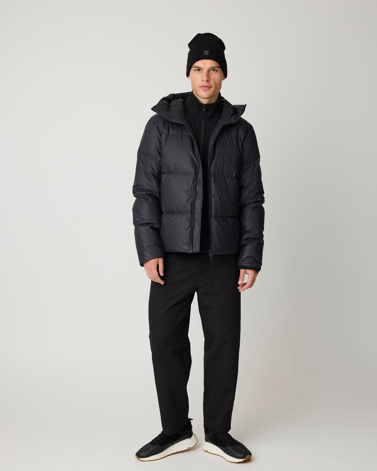 KnowledgeCotton Apparel - MEN Vent 90 puffer jacket Jackets 1300 Black Jet