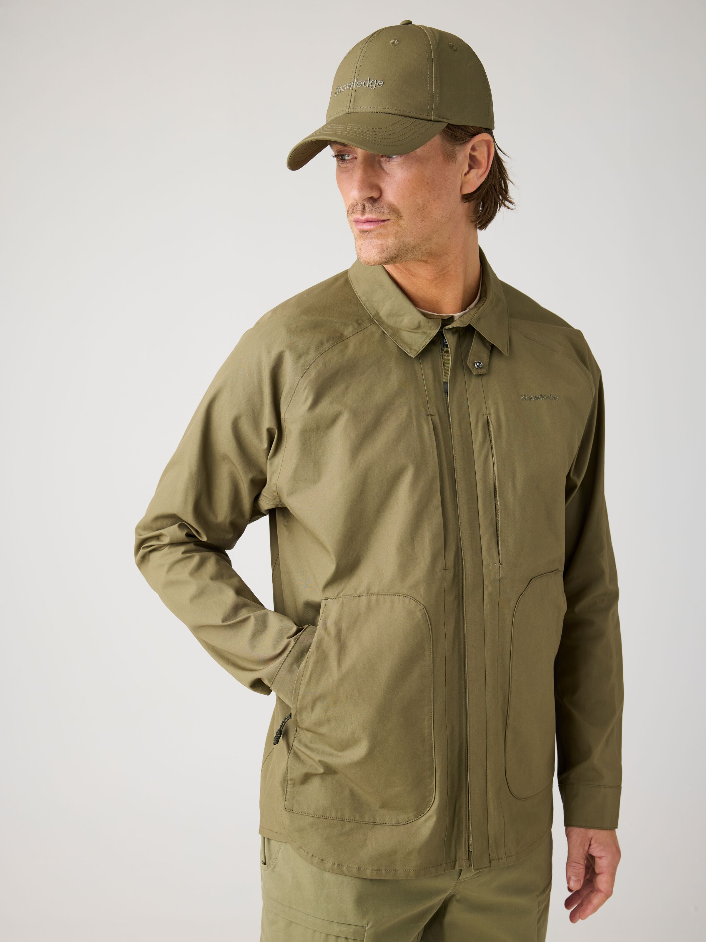 Vent canvas 200 badge cap - Light feather gray
