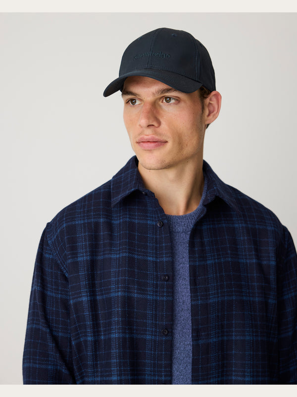 KnowledgeCotton Apparel - UNI Vent canvas 200 cap Caps 1001 Total Eclipse